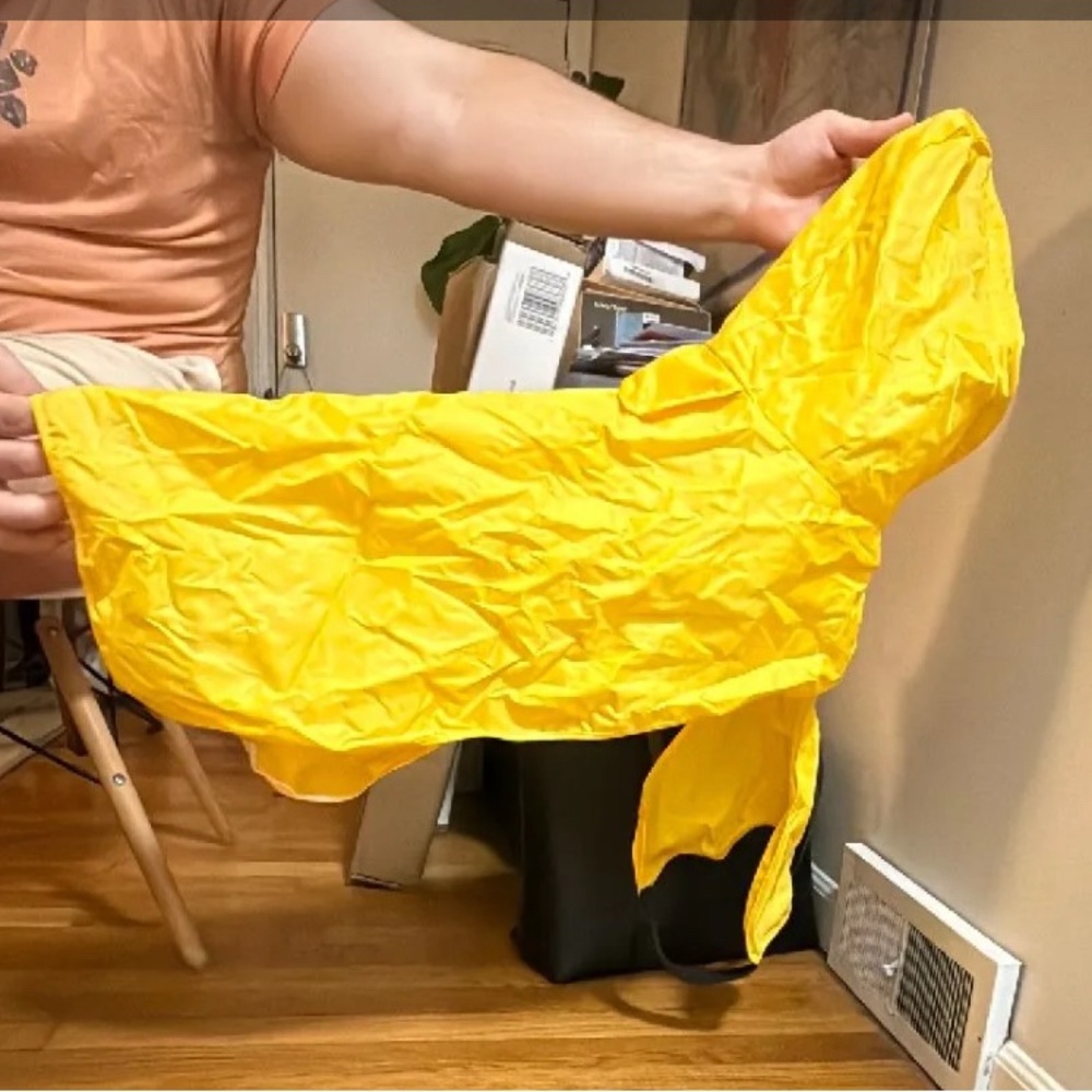 Bright Yellow Dog Raincoat